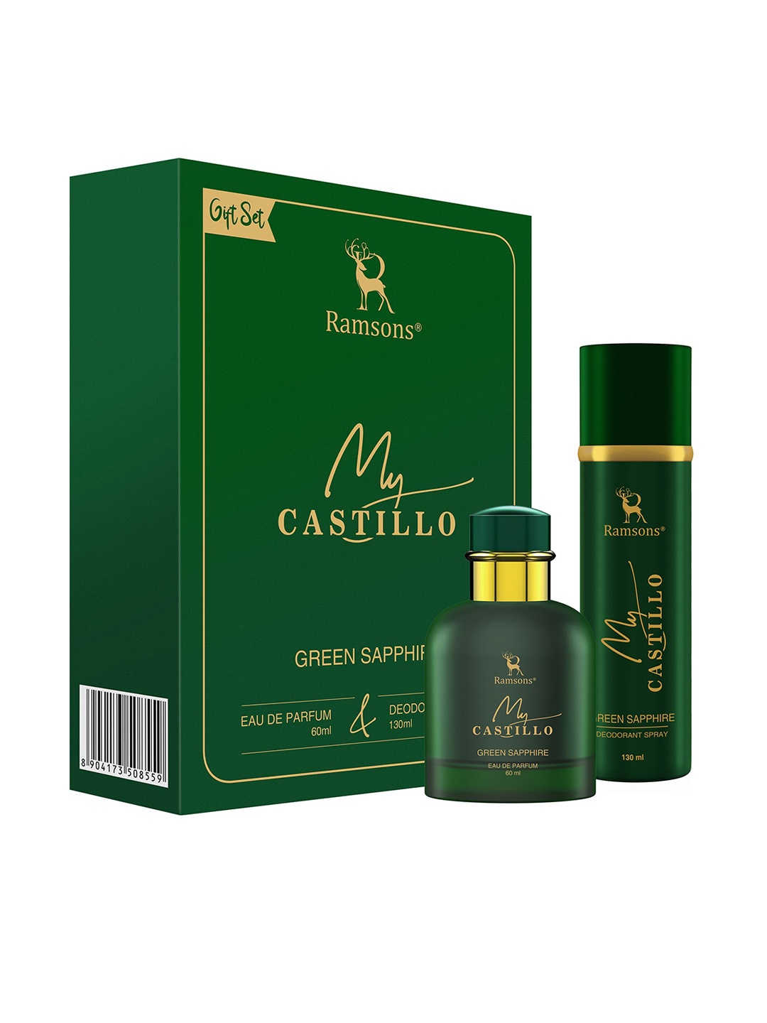 

Ramsons Green Sapphir Long Lasting Eau De Parfum 60ml & Deodorant 130ml Gift Set