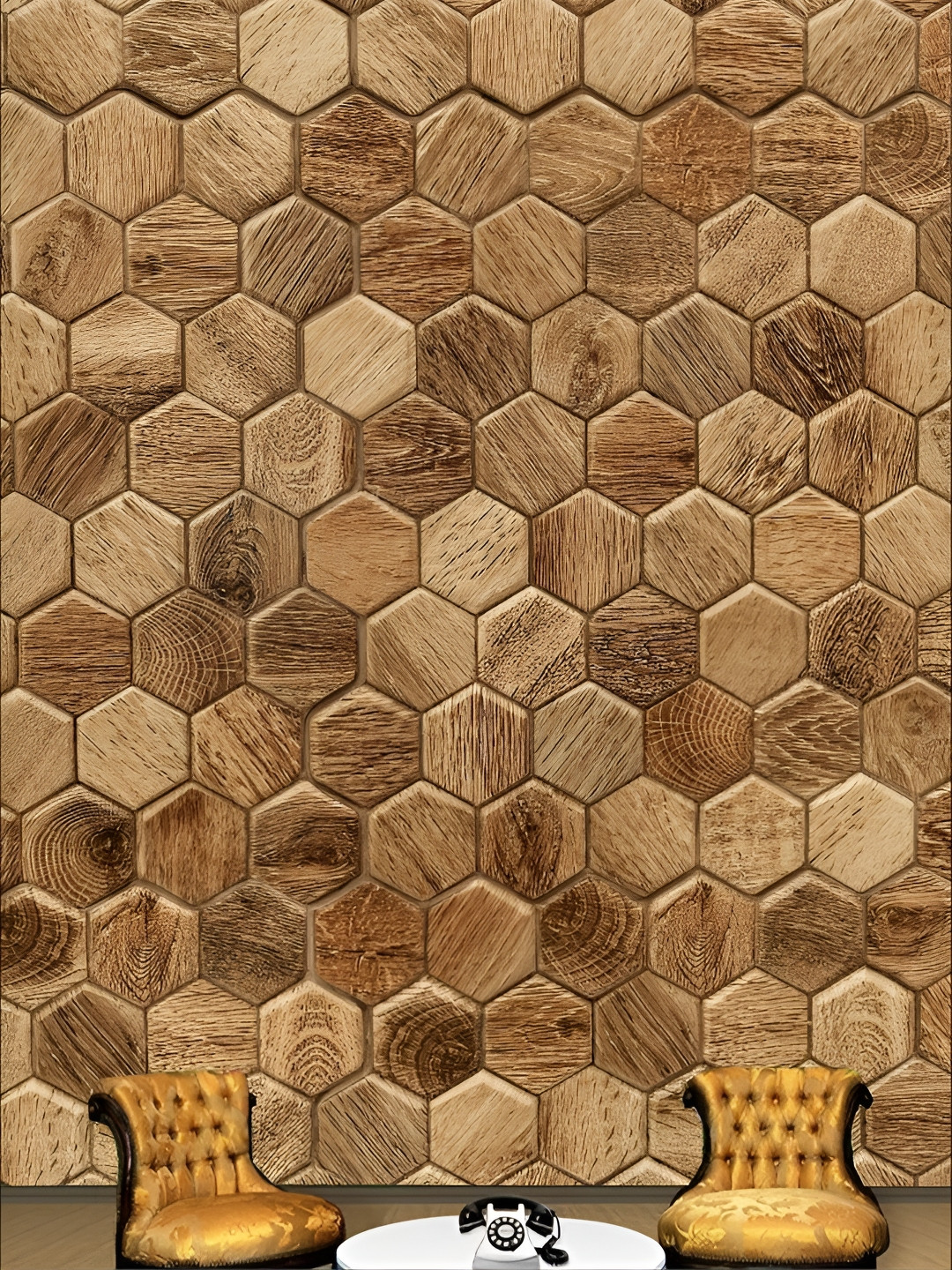 

Aura Brown Printed Self Adhesive 3D Wall Panels