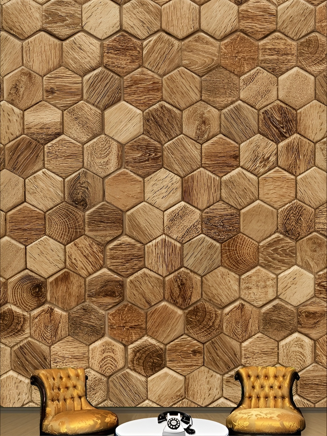 

Aura Brown 3D Printed Self Adhesive Wall Sticker, Multi