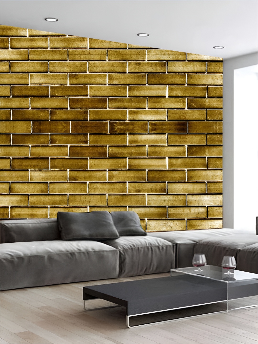 

Aura Yellow 3D Printed Self Adhesive Wall Sticker, Multi