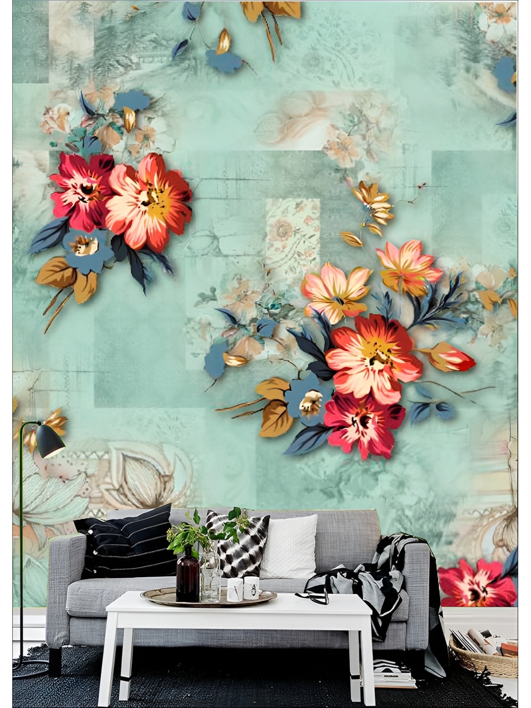 

Aura Green Printed Self-Adhesive Wall Sicker