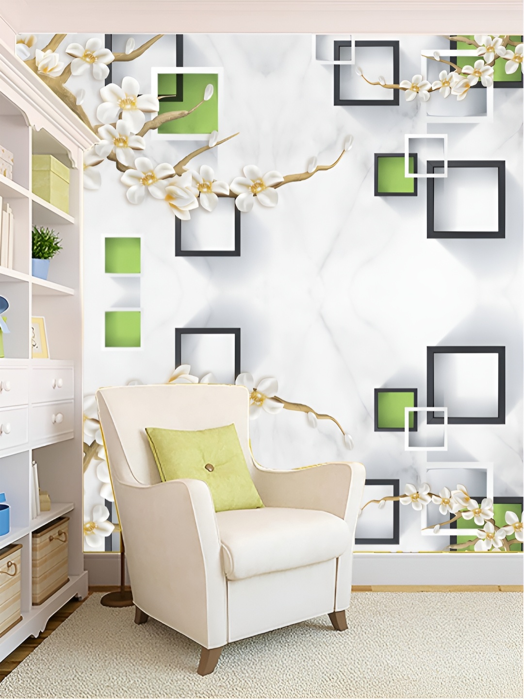 

Aura White Printed Self-Adhesive Wall Sicker