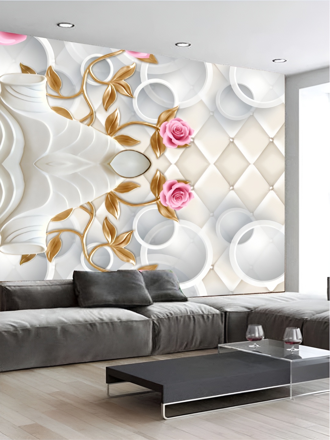 

Aura Pink & White Printed Self-Adhesive Wall Sicker