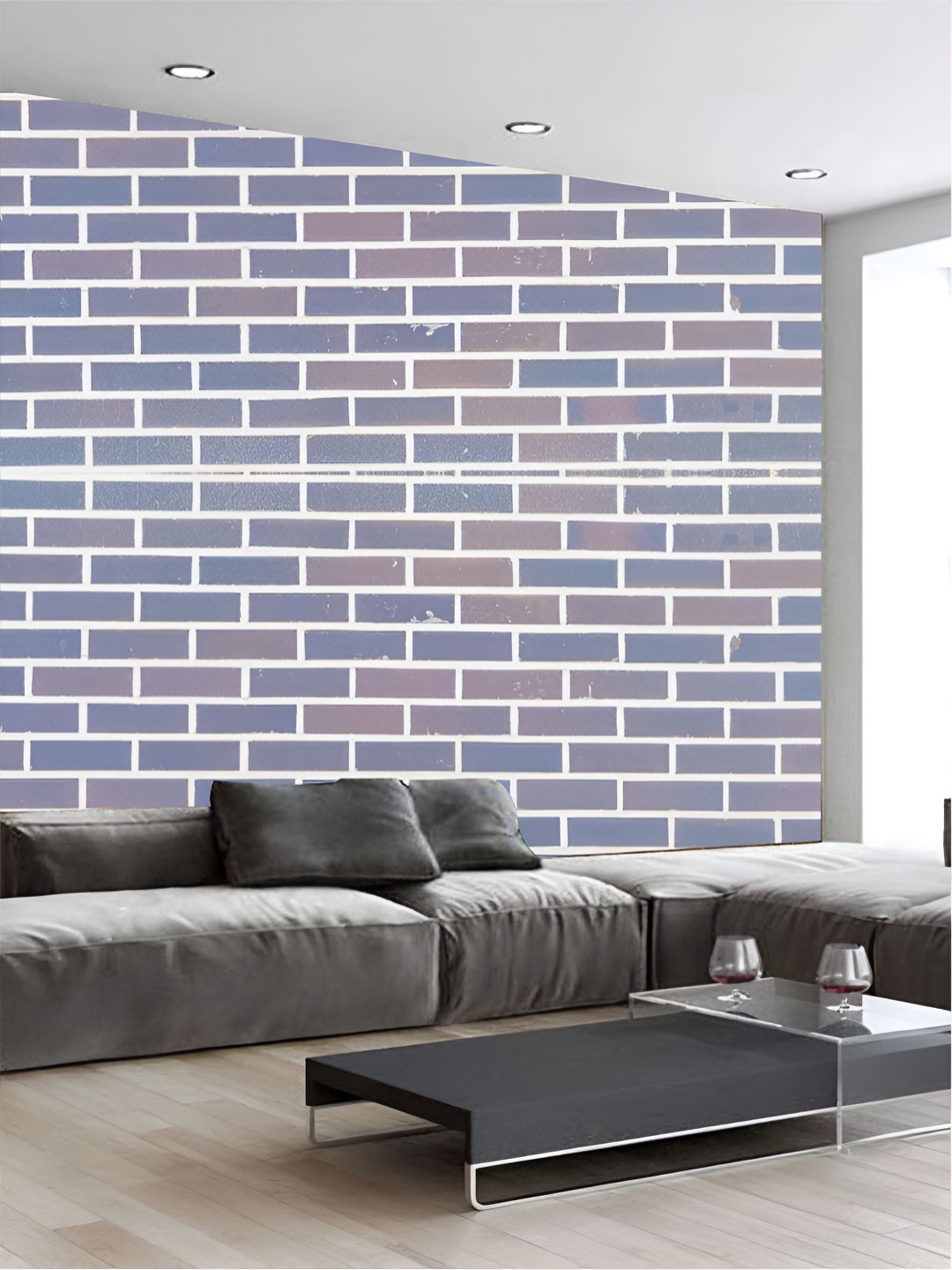 Aura Blue Printed Self Adhesive Wall Sticker