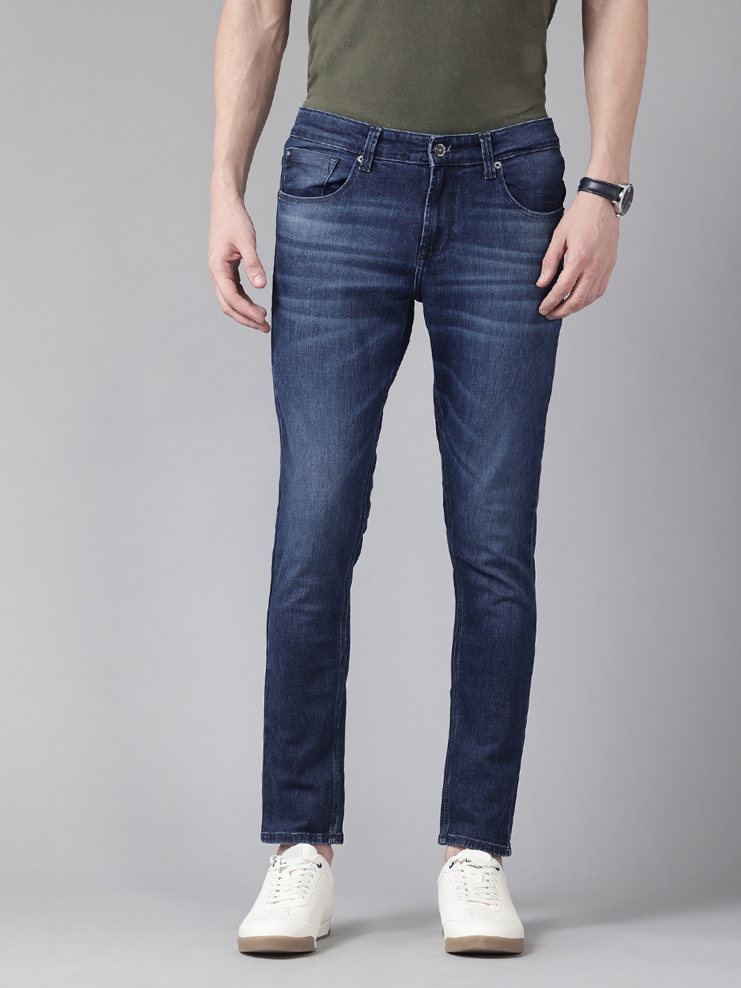 

SPYKAR Super Skinny Fit Low-Rise Light Fade Stretchable Jeans, Blue