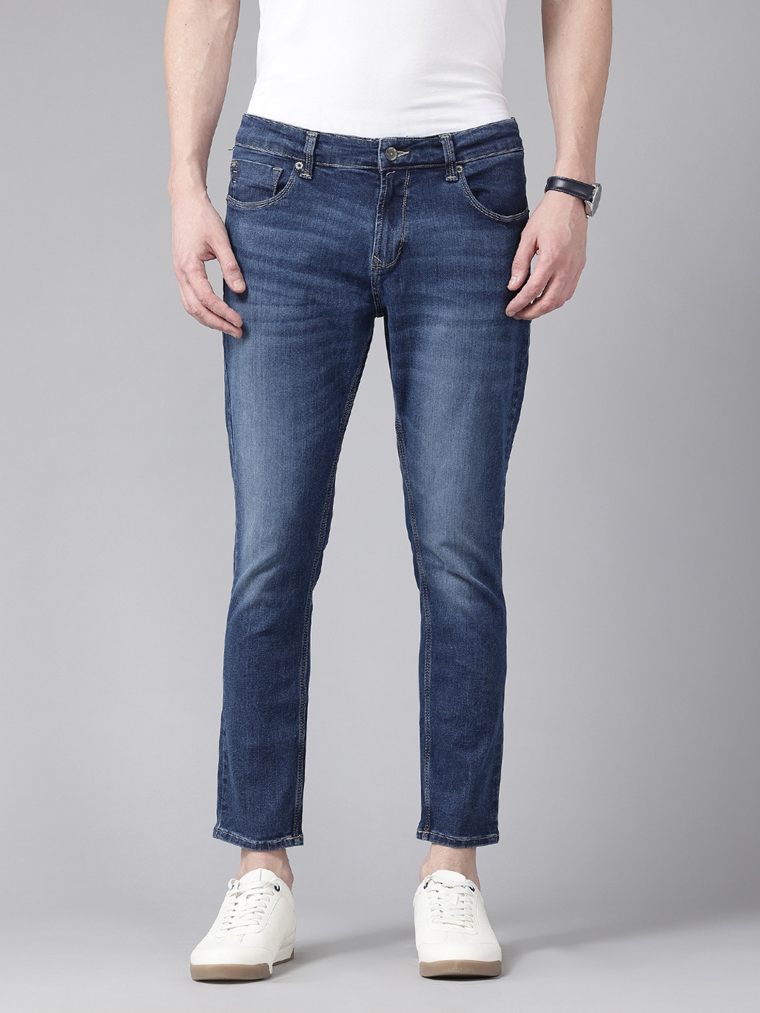 

SPYKAR Men Kano Slim Fit Light Fade Stretchable Jeans, Blue