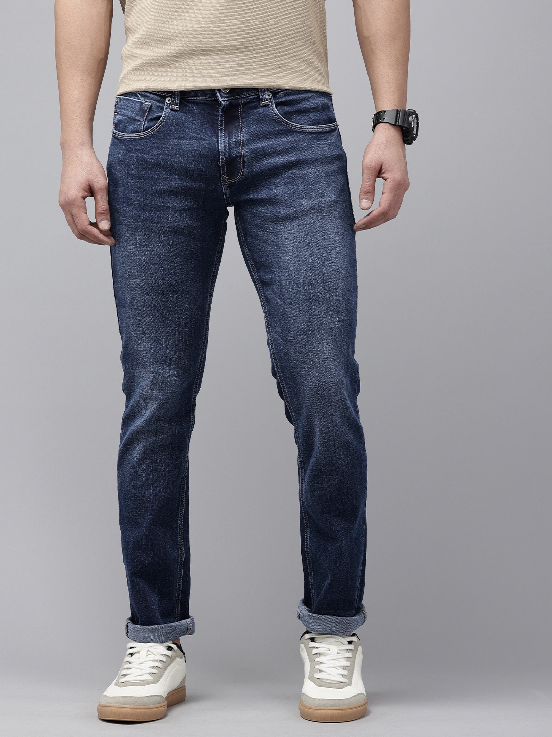 

SPYKAR Men Rover Heavy Fade Stretchable Jeans, Blue