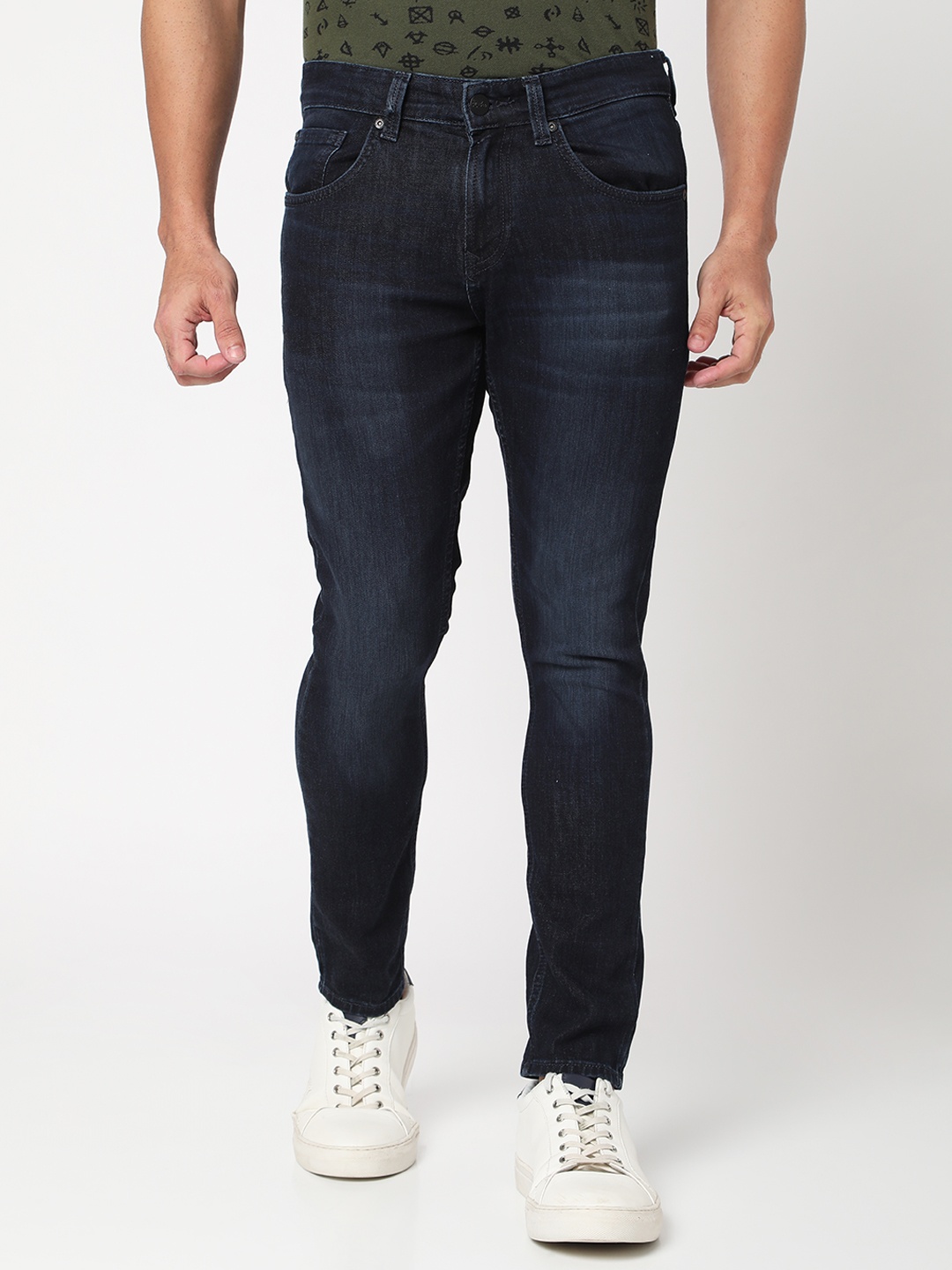 

SPYKAR Men Kano Slim Fit Light Fade Stretchable Jeans, Blue