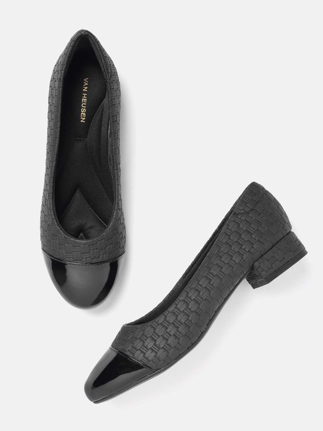 

Van Heusen Textured Work Block Pumps, Black