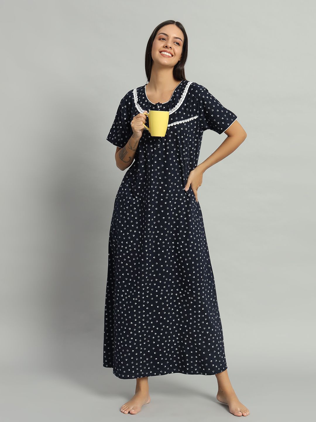 

SEPHANI Printed Maxi Nightdress, Blue