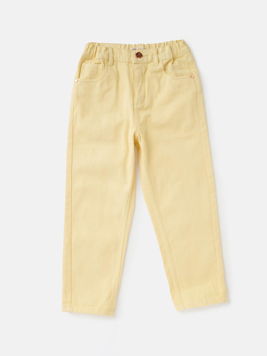 

Angel & Rocket Girls Slim Fit Stretchable Jeans, Yellow
