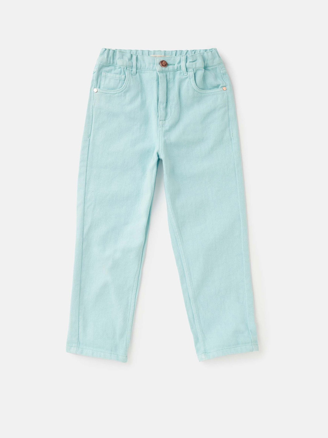 

Angel & Rocket Girls Slim Fit Low Distress Stretchable Jeans, Turquoise blue