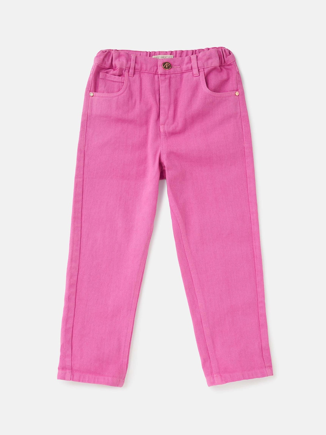 Angel & Rocket Girls Slim Fit Stretchable Jeans, Pink