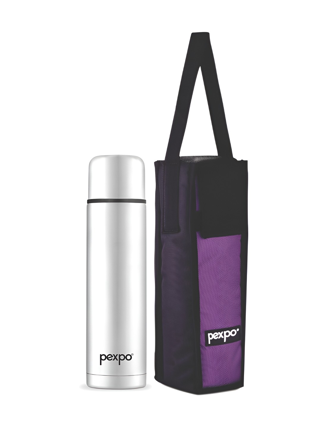 Pexpo Flip & Sip Silver-Toned ISI Certified Thermosteel Hot Flask Water Bottle 1000ml
