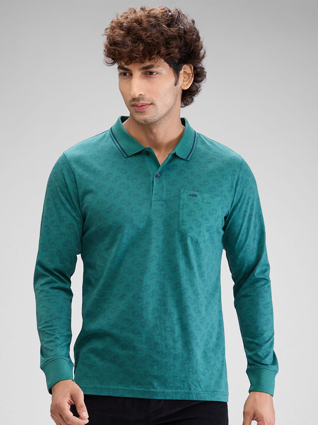 

ColorPlus Men Polo Collar Pockets T-shirt, Green