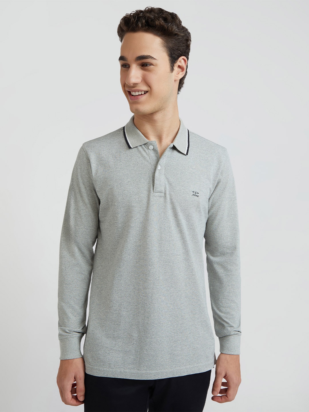 

ColorPlus Men Polo Collar Pockets T-shirt, Grey