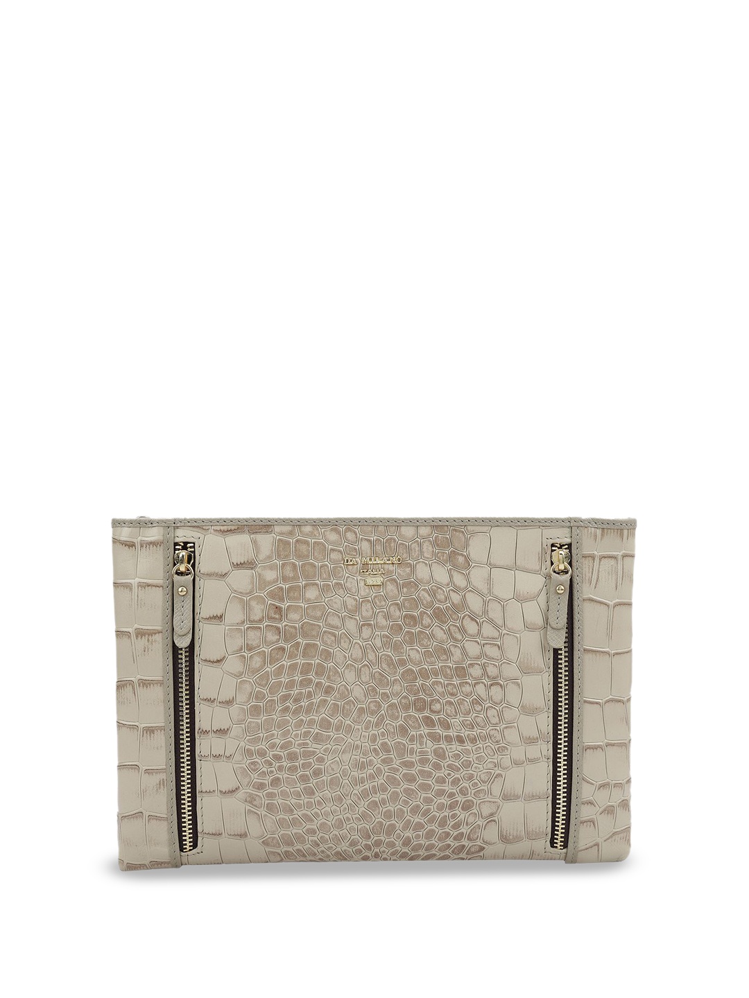 

Da Milano Textured Leather Structured Sling Bag, White