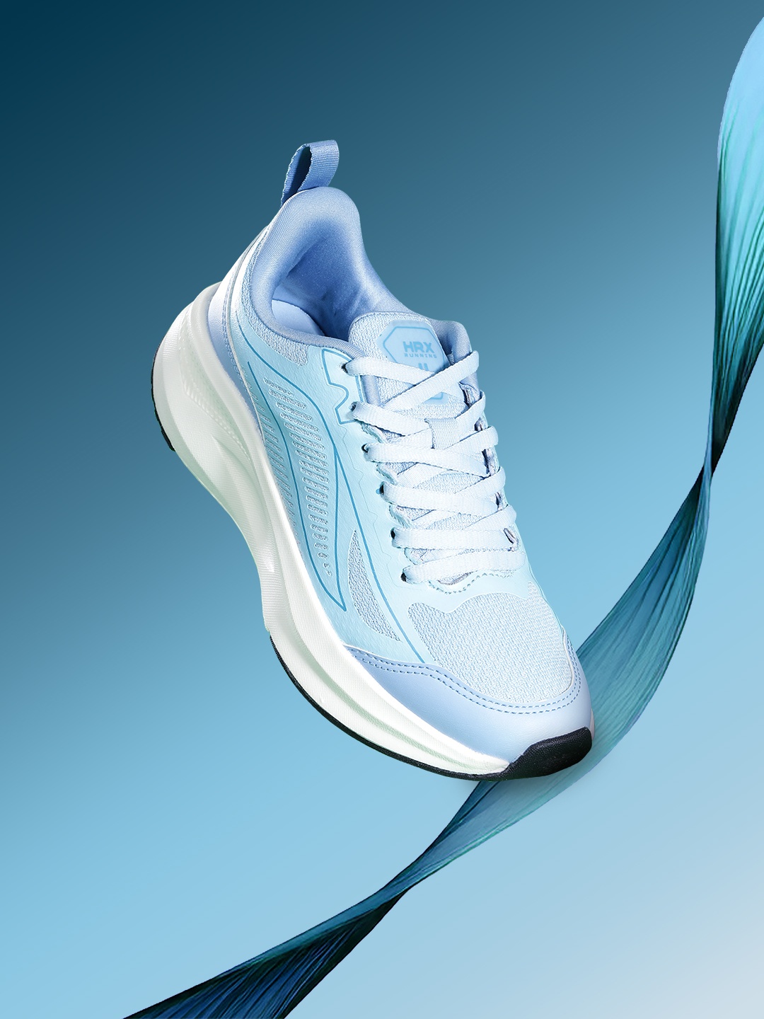 

HRX by Hrithik Roshan Women Woven Design Running Shoes, Blue
