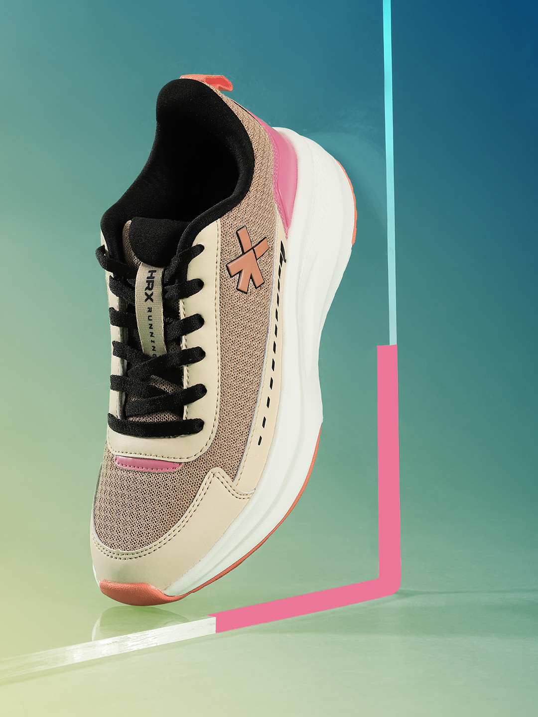

HRX by Hrithik Roshan Women Running Shoes, Beige