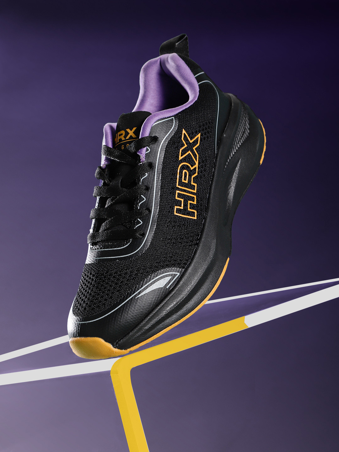 

HRX by Hrithik Roshan Women Woven Design Running Shoes, Black