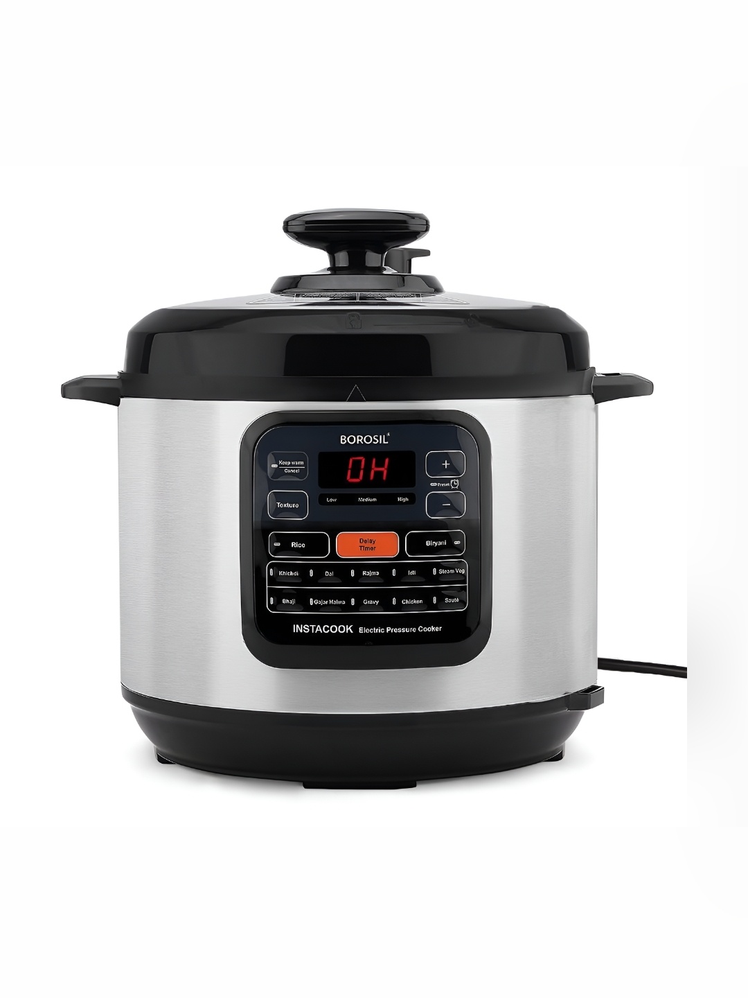 

BOROSIL Black Stainless Steel Electric Pressure Cooker