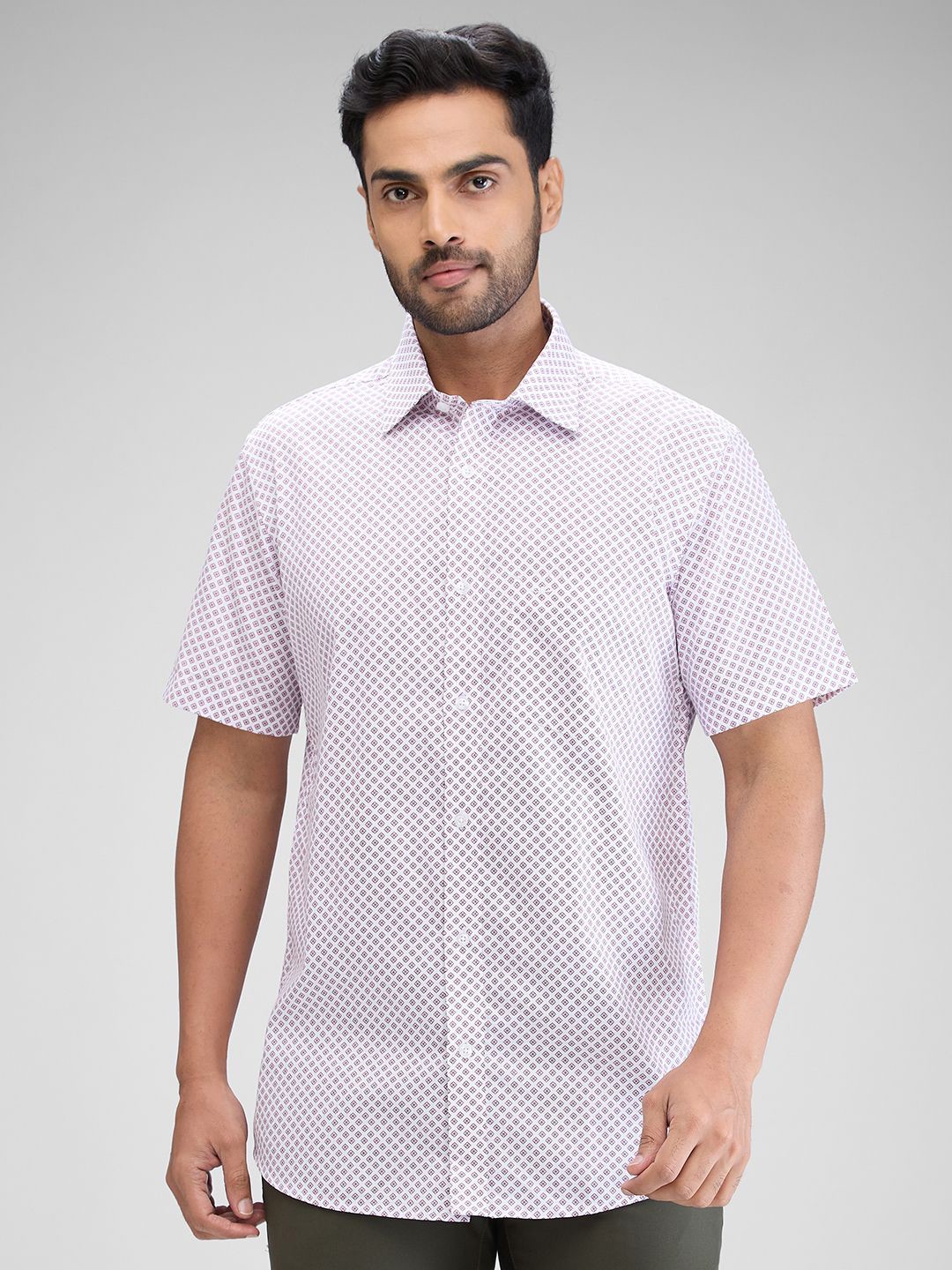 

ColorPlus Men Opaque Printed Casual Shirt, Red
