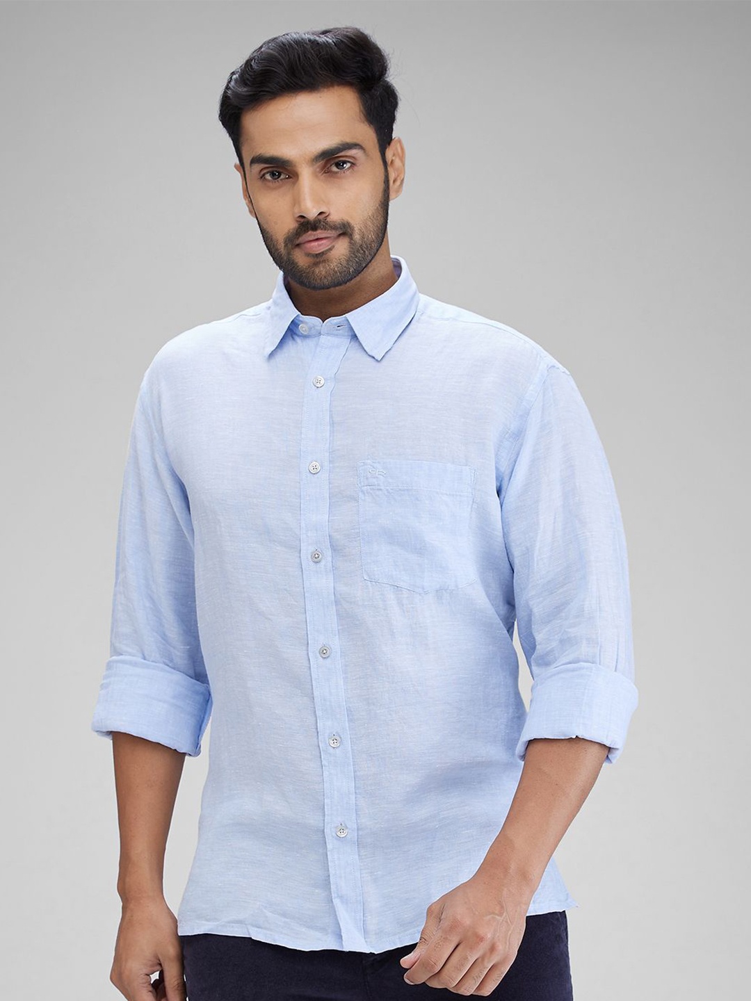 

ColorPlus Men Comfort Opaque Casual Shirt, Blue