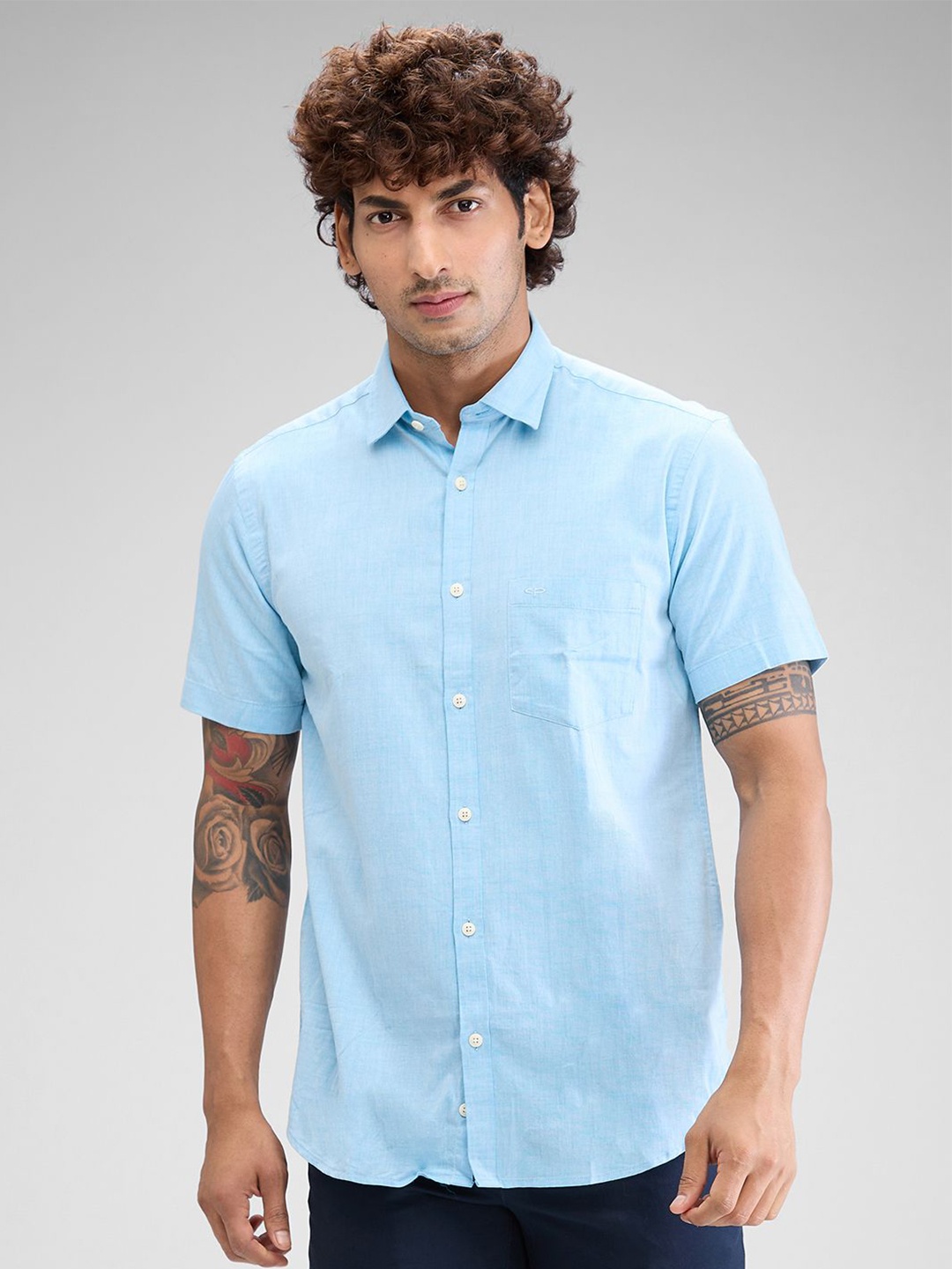 

ColorPlus Men Tailored Fit Opaque Casual Shirt, Blue