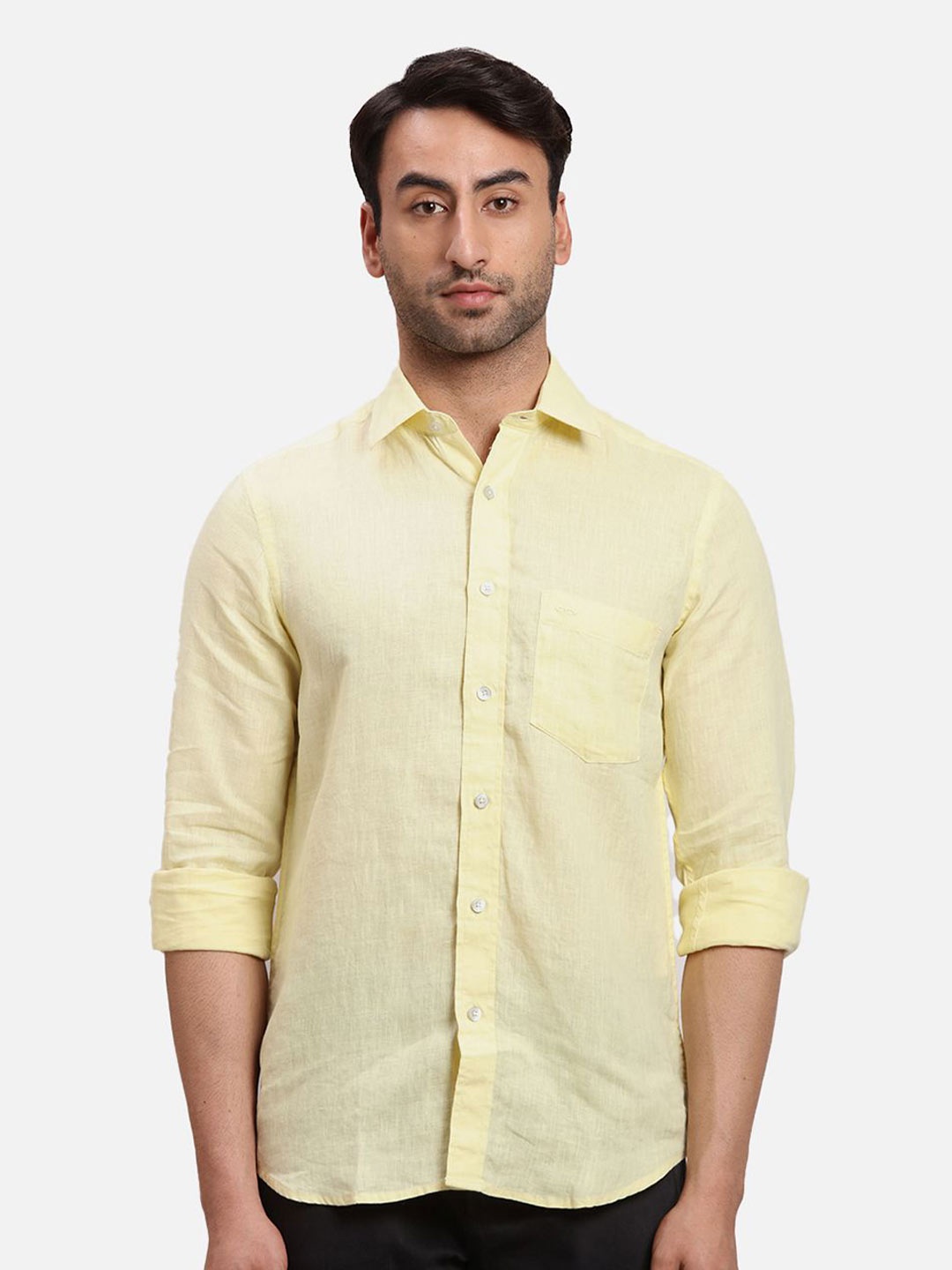 

ColorPlus Men Opaque Casual Shirt, Yellow