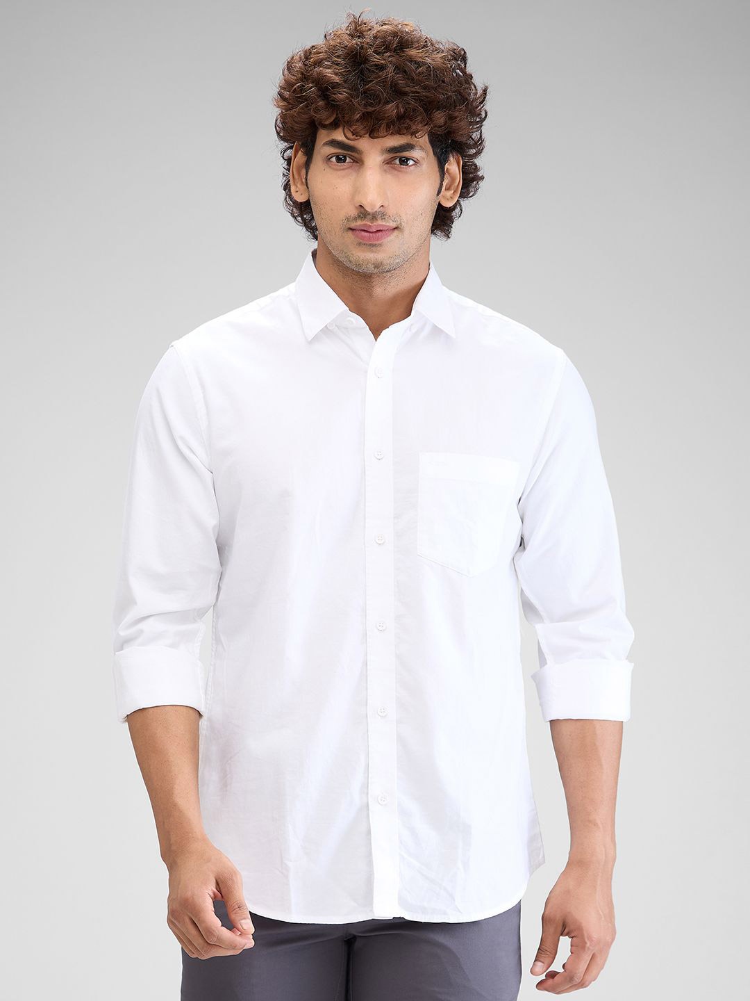 

ColorPlus Men Opaque Casual Shirt, White