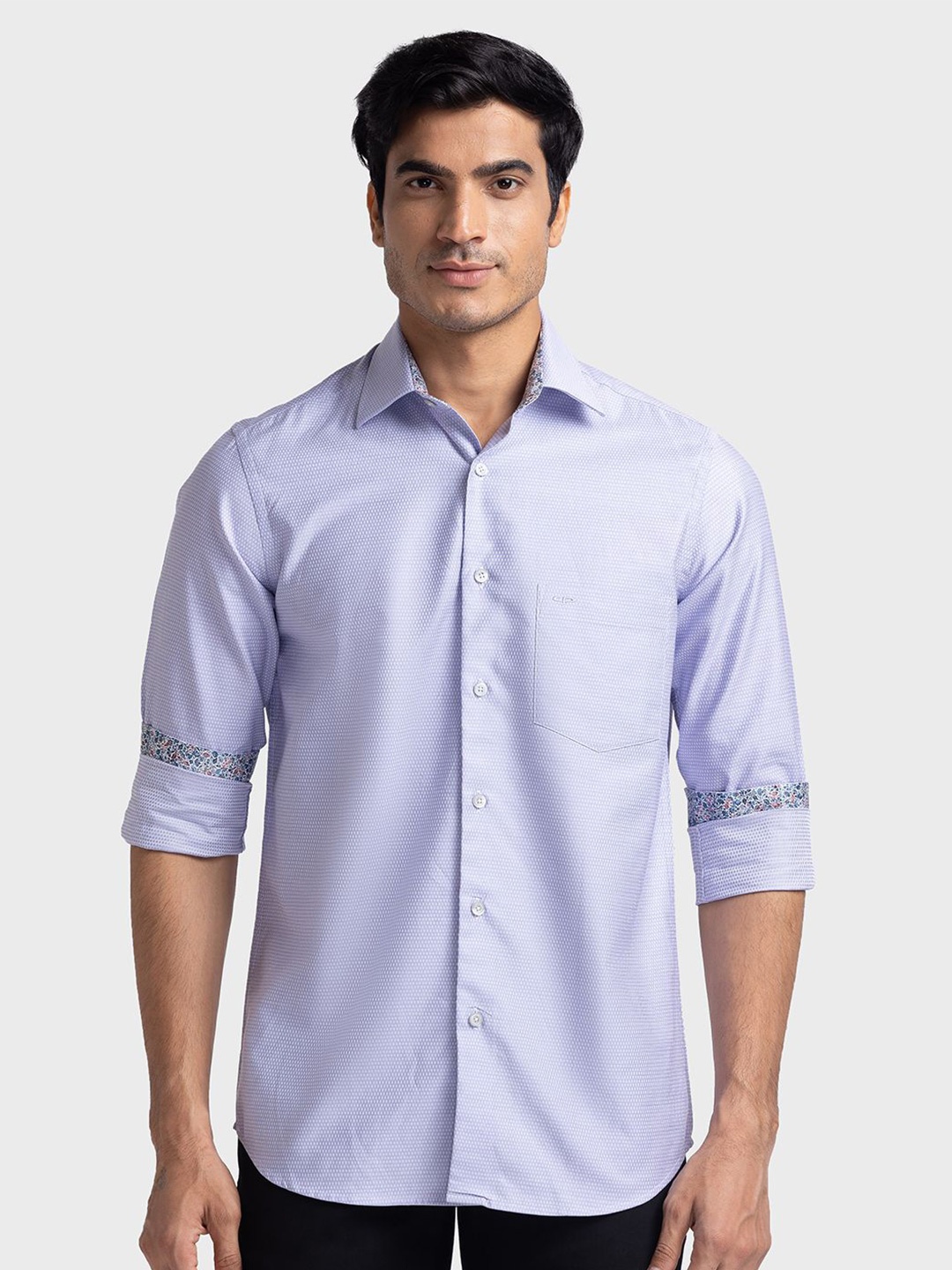 

ColorPlus Men Tailored Fit Opaque Casual Shirt, Violet