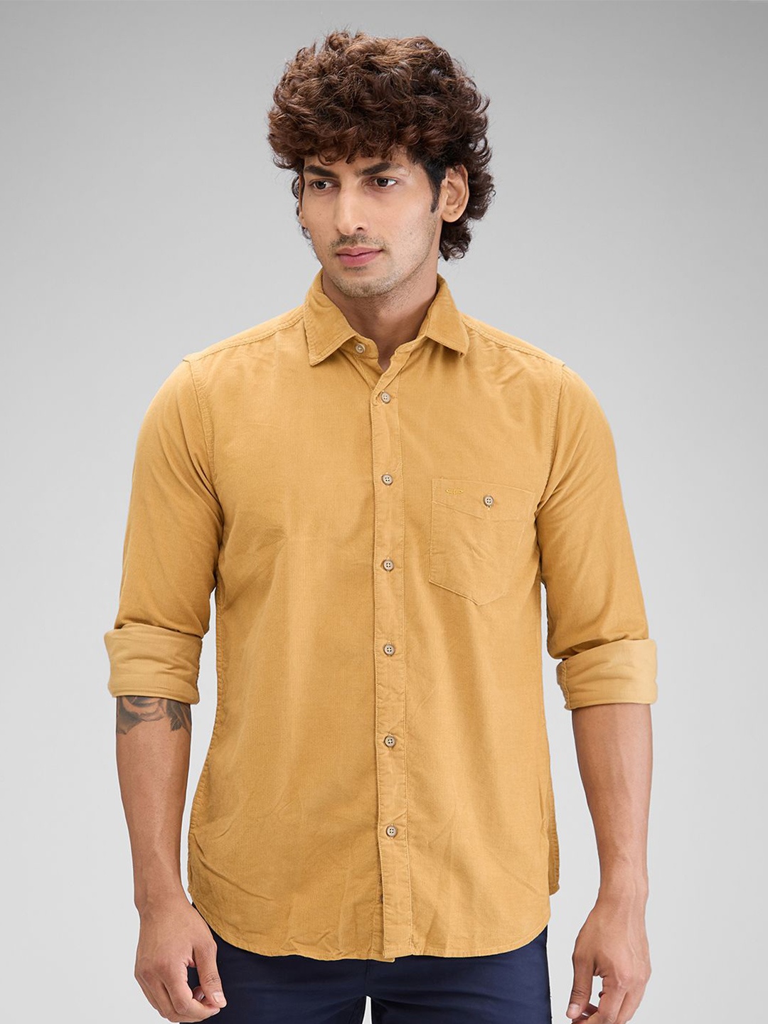 

ColorPlus Men Opaque Casual Shirt, Beige