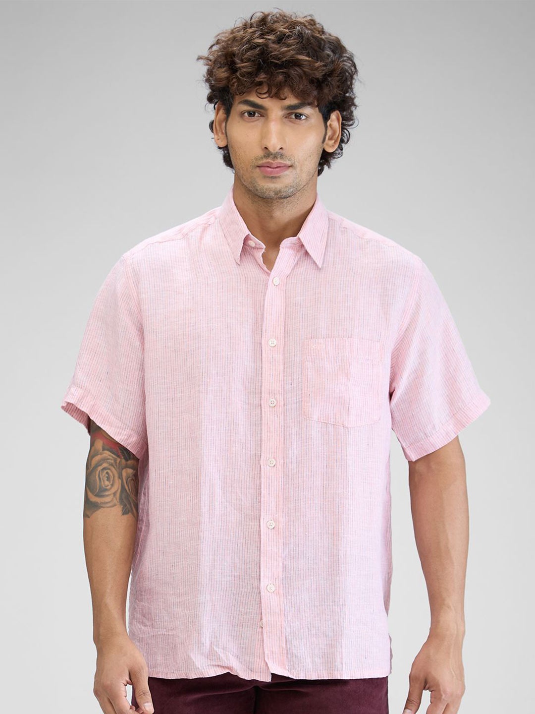 

ColorPlus Men Classic Opaque Casual Shirt, Orange