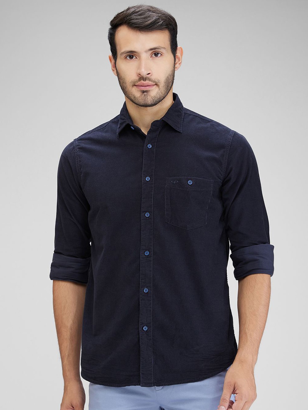 

ColorPlus Men Opaque Casual Shirt, Blue
