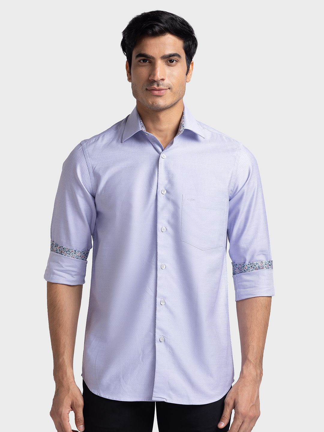 

ColorPlus Men Tailored Fit Opaque Casual Shirt, Violet