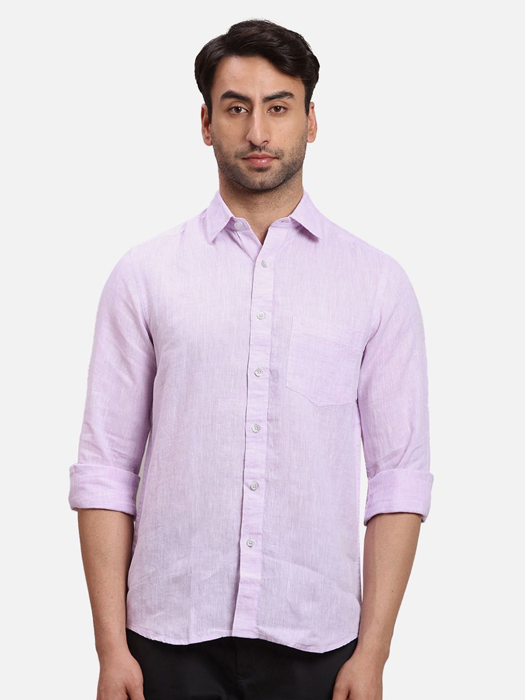 

ColorPlus Men Opaque Casual Shirt, Violet