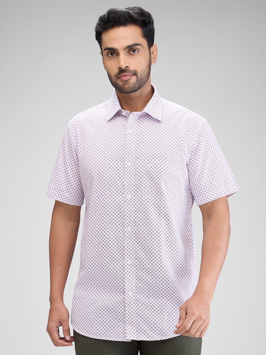 

ColorPlus Men Opaque Printed Casual Shirt, Red