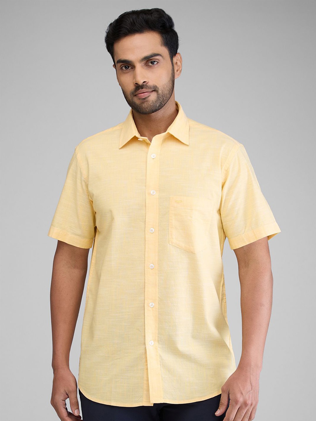 

ColorPlus Men Tailored Fit Opaque Casual Shirt, Yellow