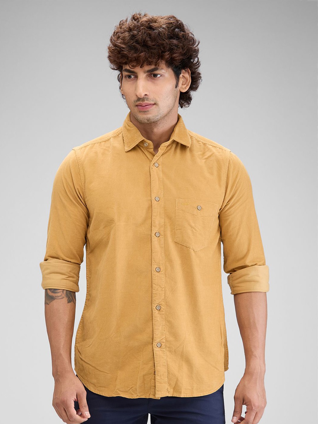

ColorPlus Men Opaque Casual Shirt, Beige