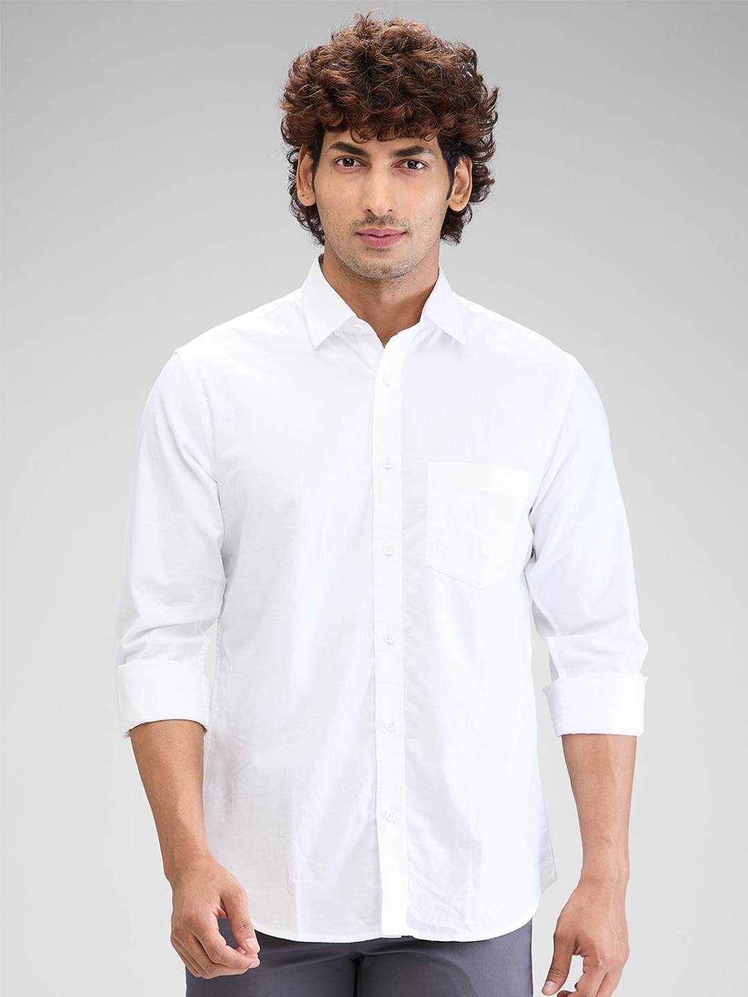 

ColorPlus Men Opaque Casual Shirt, White