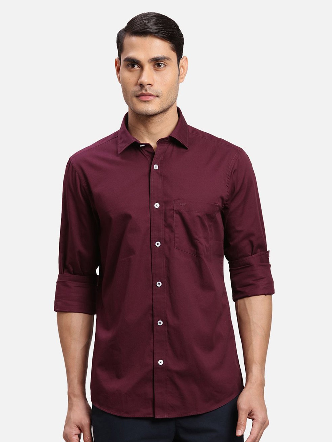

ColorPlus Men Opaque Casual Shirt, Violet