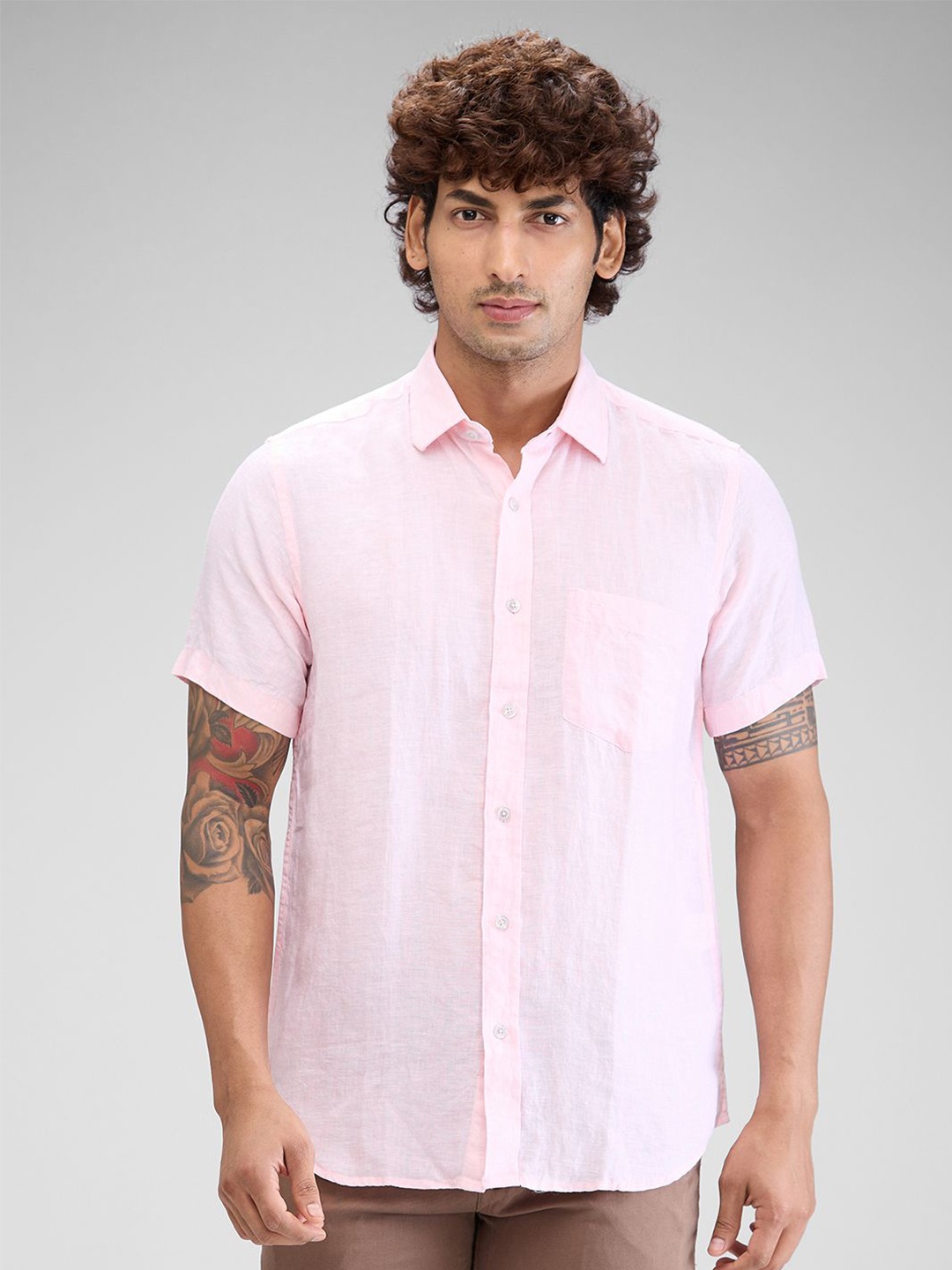 ColorPlus Men Opaque Casual Shirt, Red