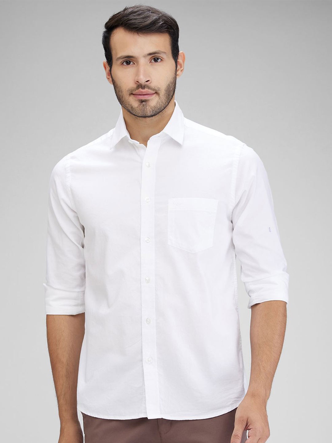 

ColorPlus Men Tailored Fit Opaque Casual Shirt, White