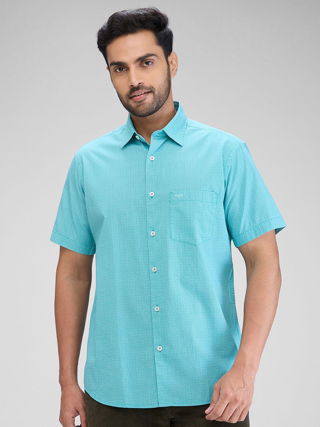 

ColorPlus Men Tailored Fit Opaque Casual Shirt, Green