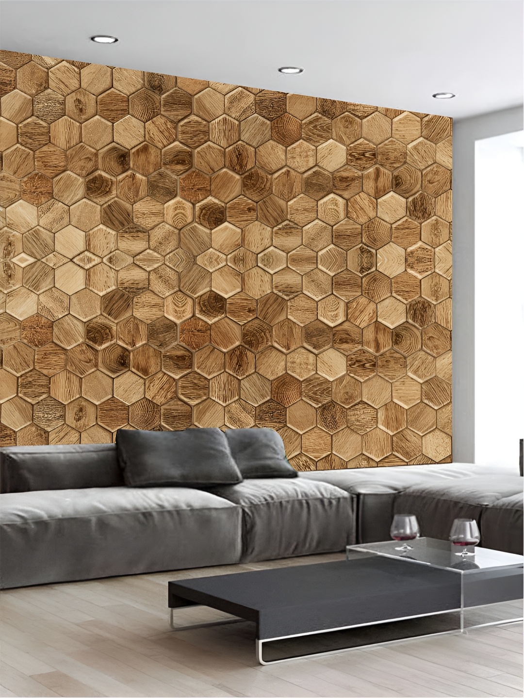 Aura Brown Printed Self Adhesive Wall Sticker