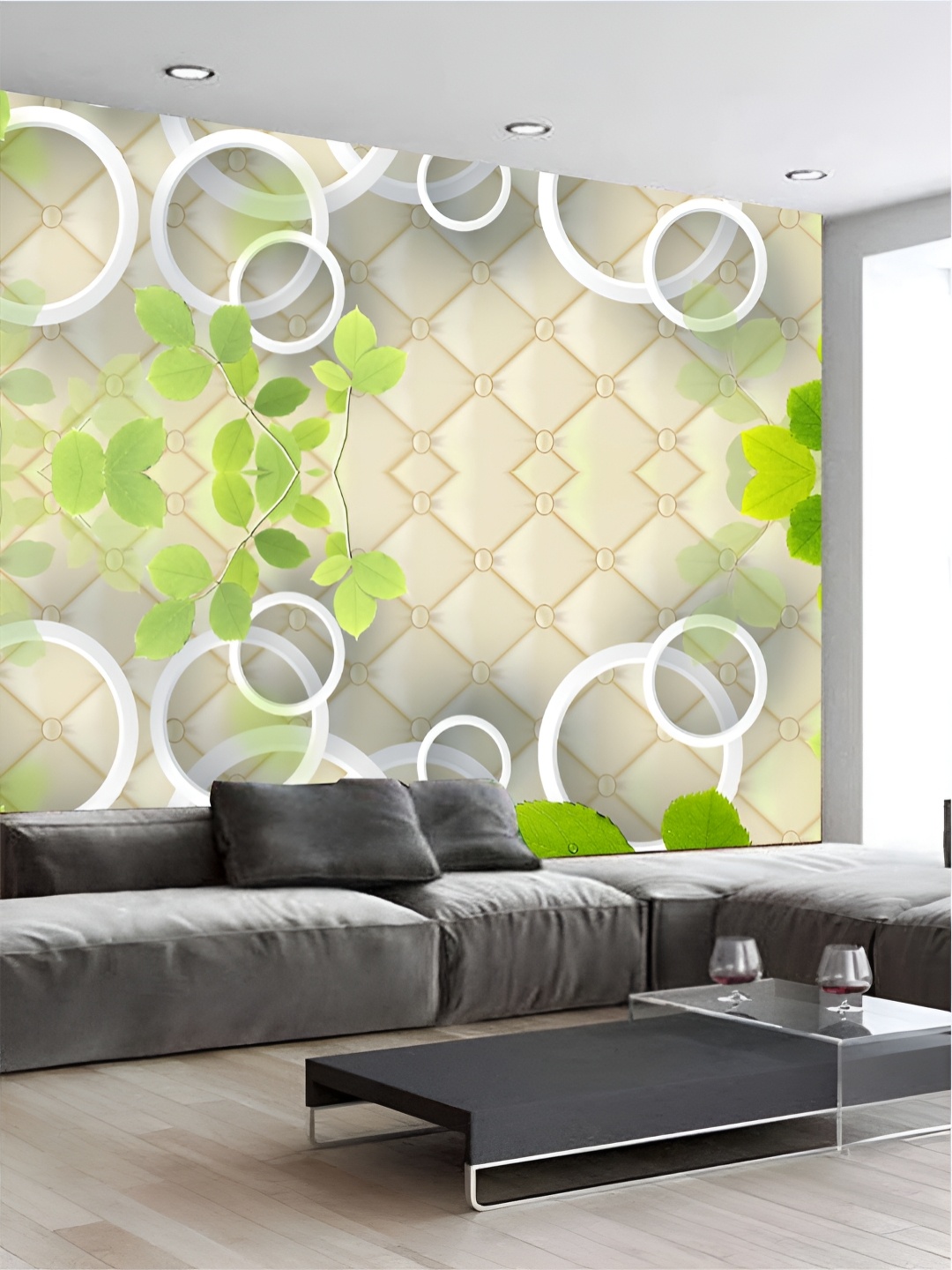 

Aura Green Printed Self-Adhesive Wall Sicker