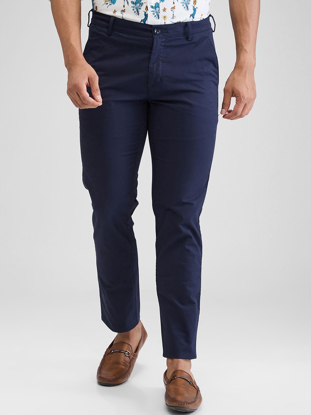 

ColorPlus Men Slim Fit Trousers, Blue