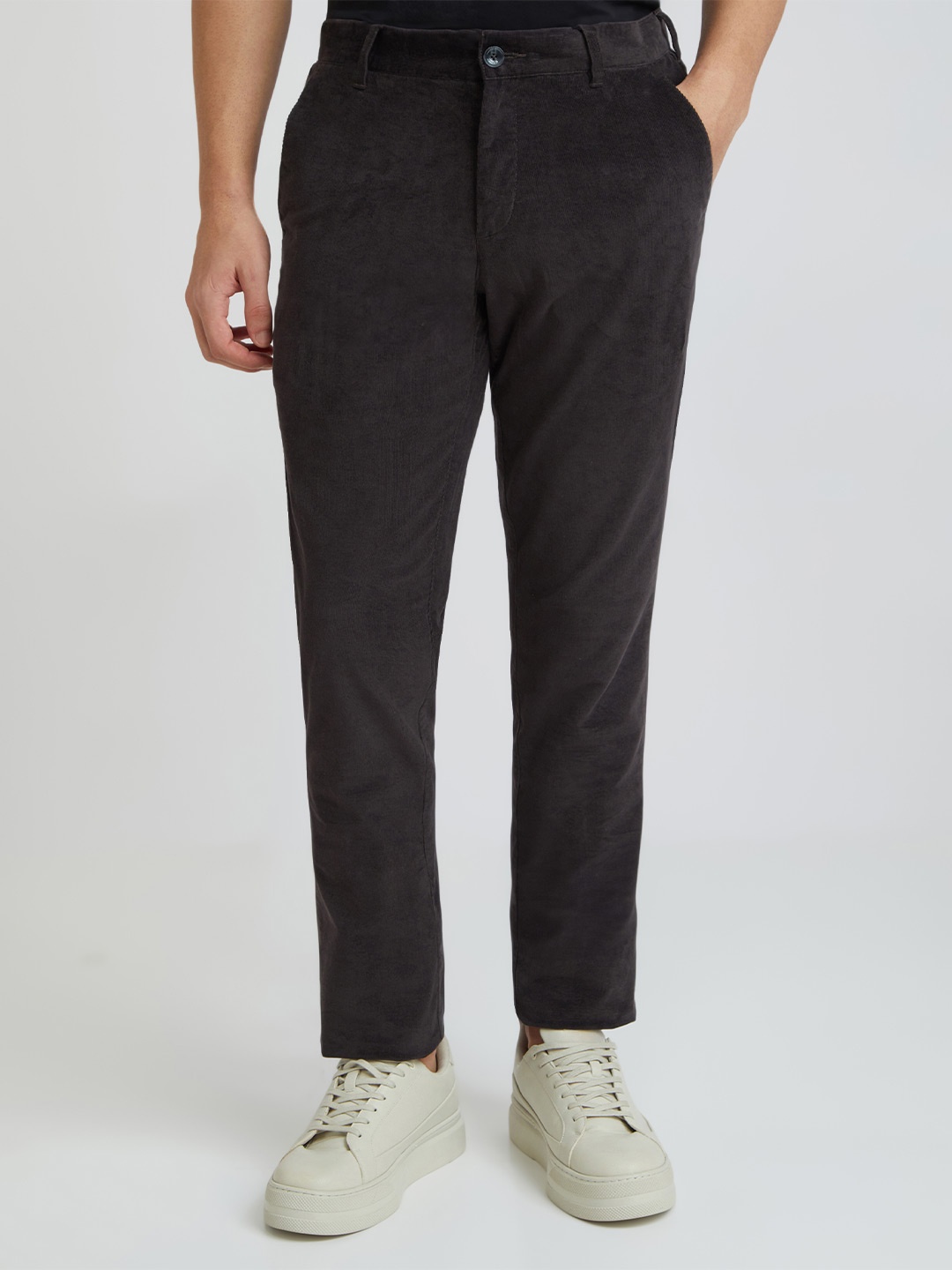 

ColorPlus Men Slim Fit Trousers, Grey