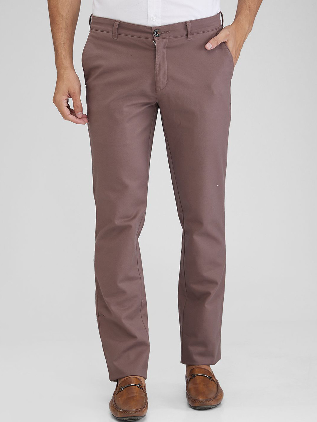 

ColorPlus Men Slim Fit Trousers, Brown