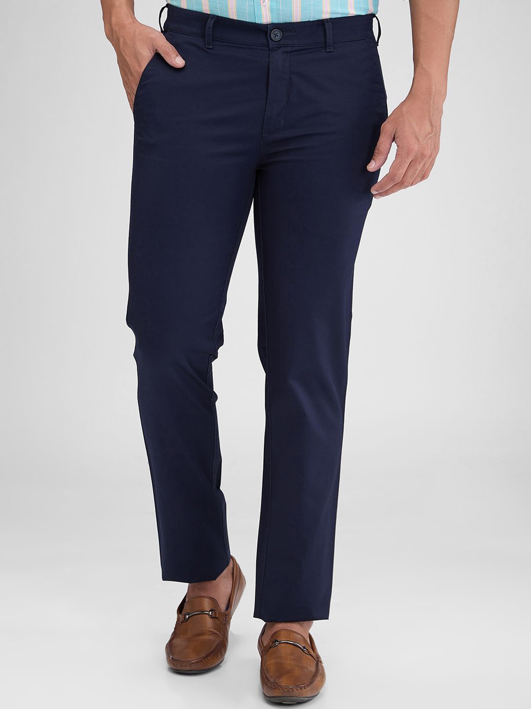 

ColorPlus Men Slim Fit Trousers, Blue